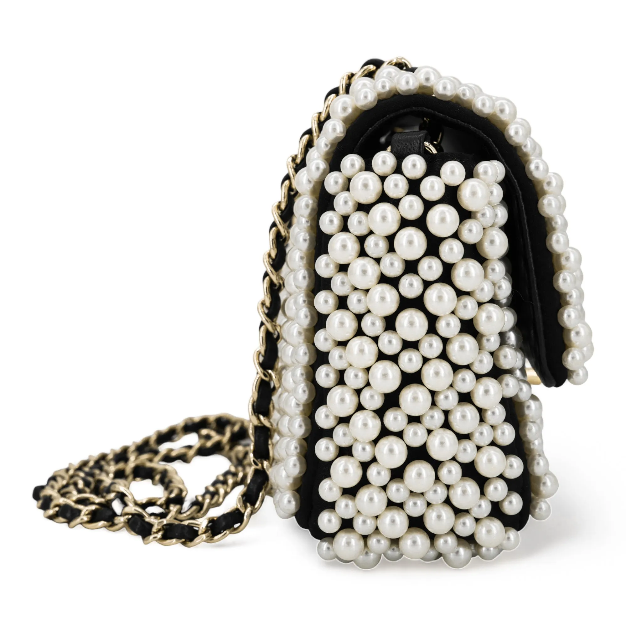 19S Mini Pearl Flap Bag