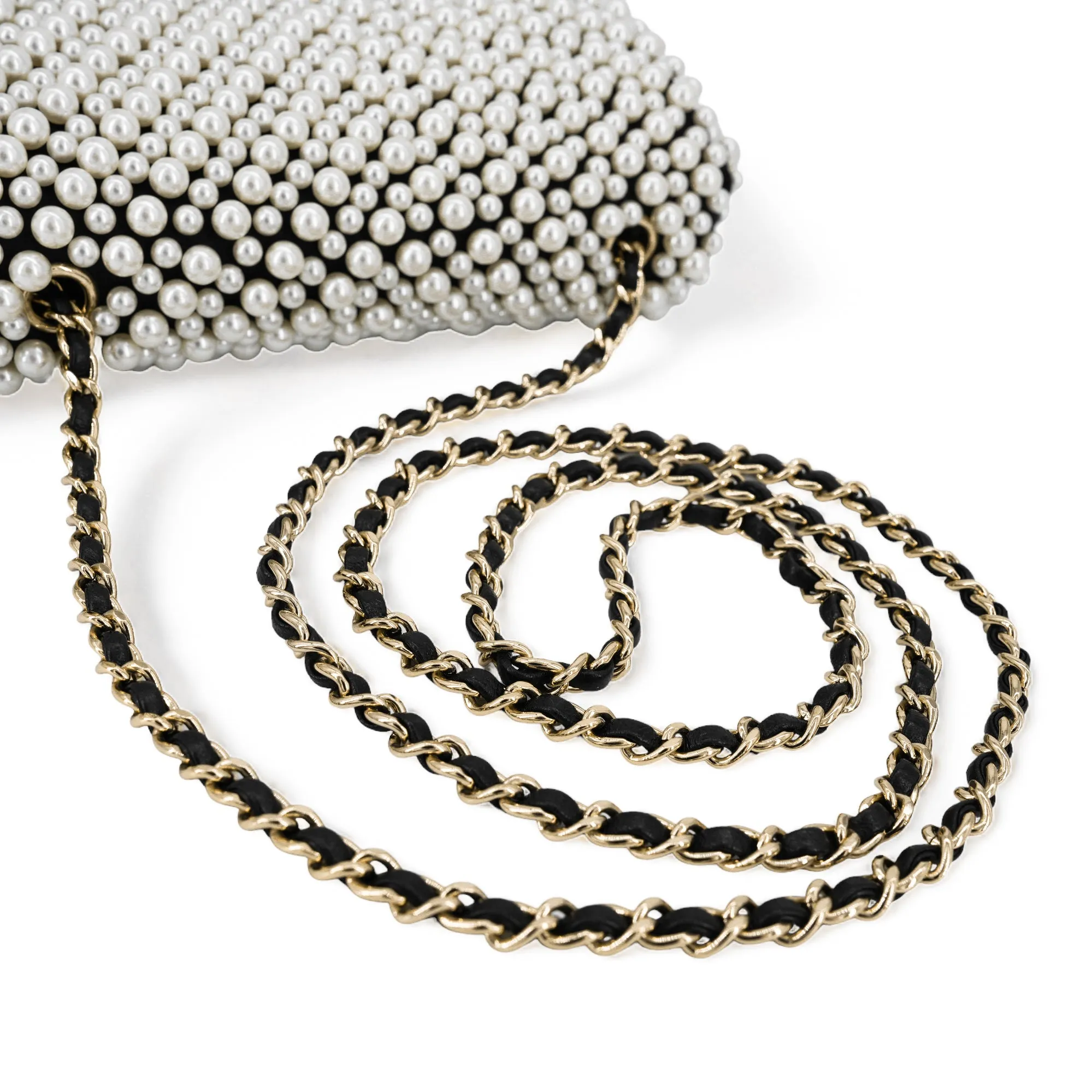 19S Mini Pearl Flap Bag