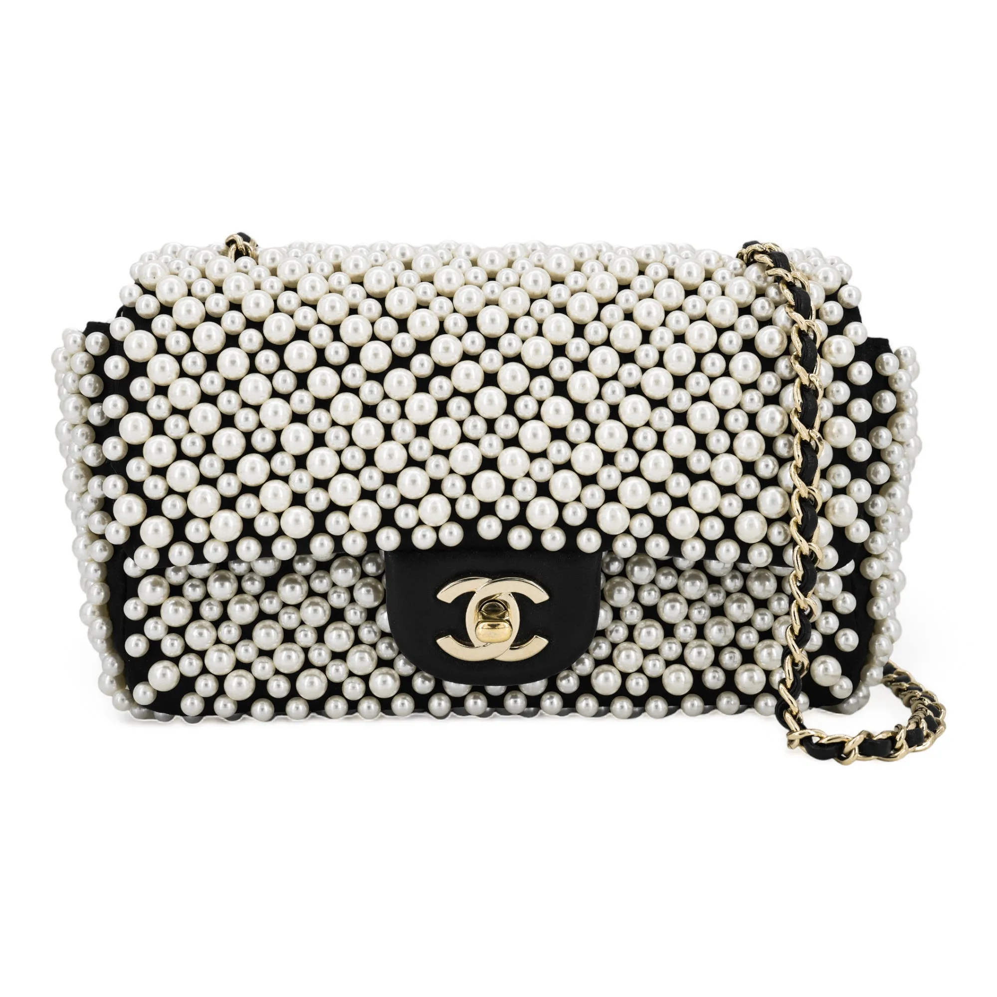 19S Mini Pearl Flap Bag