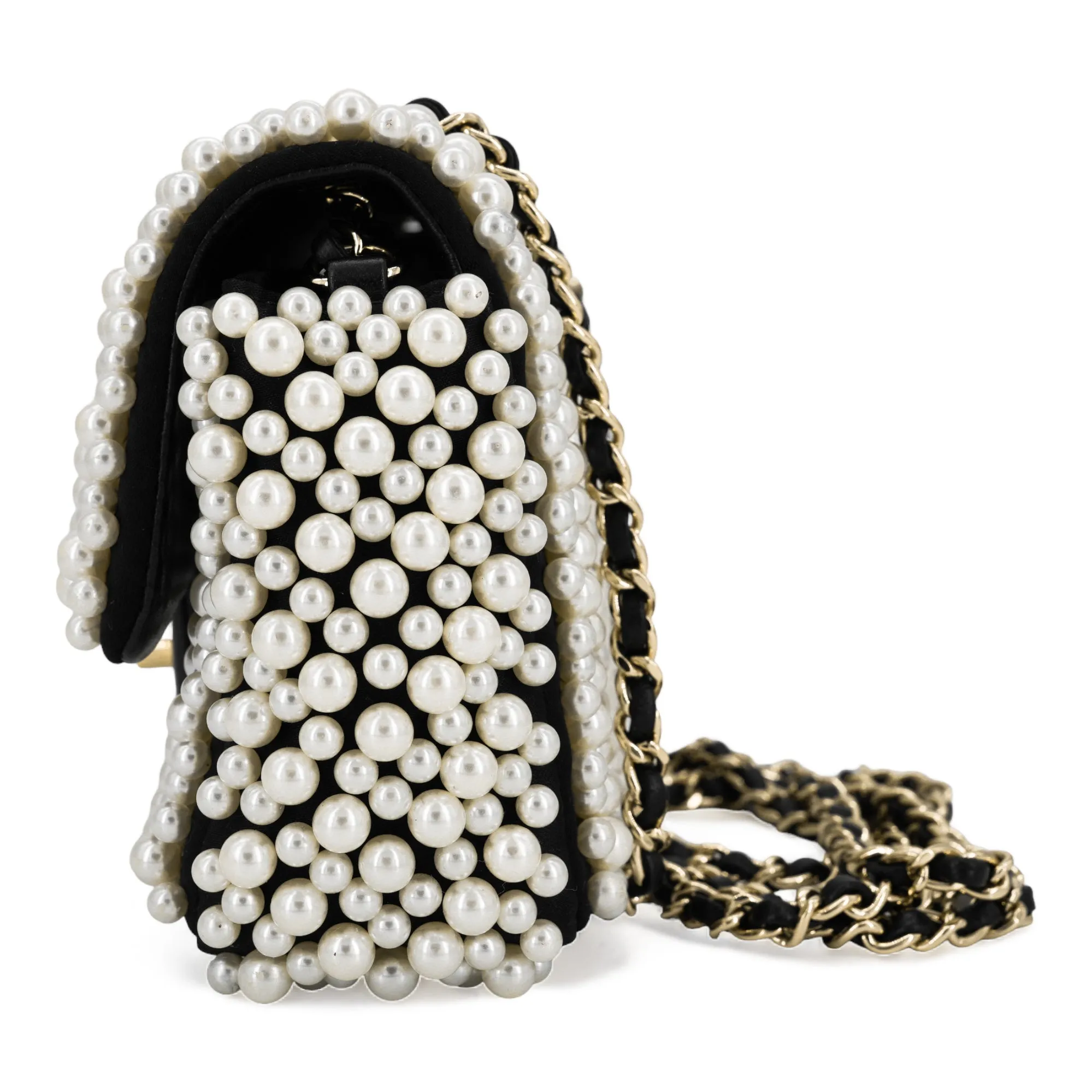 19S Mini Pearl Flap Bag