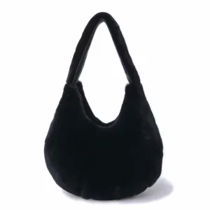 2022 New Women's Real Rex Rabbit Fur Handbags Fashion Fur Shoulder Bags Large Capacity Totes 7985