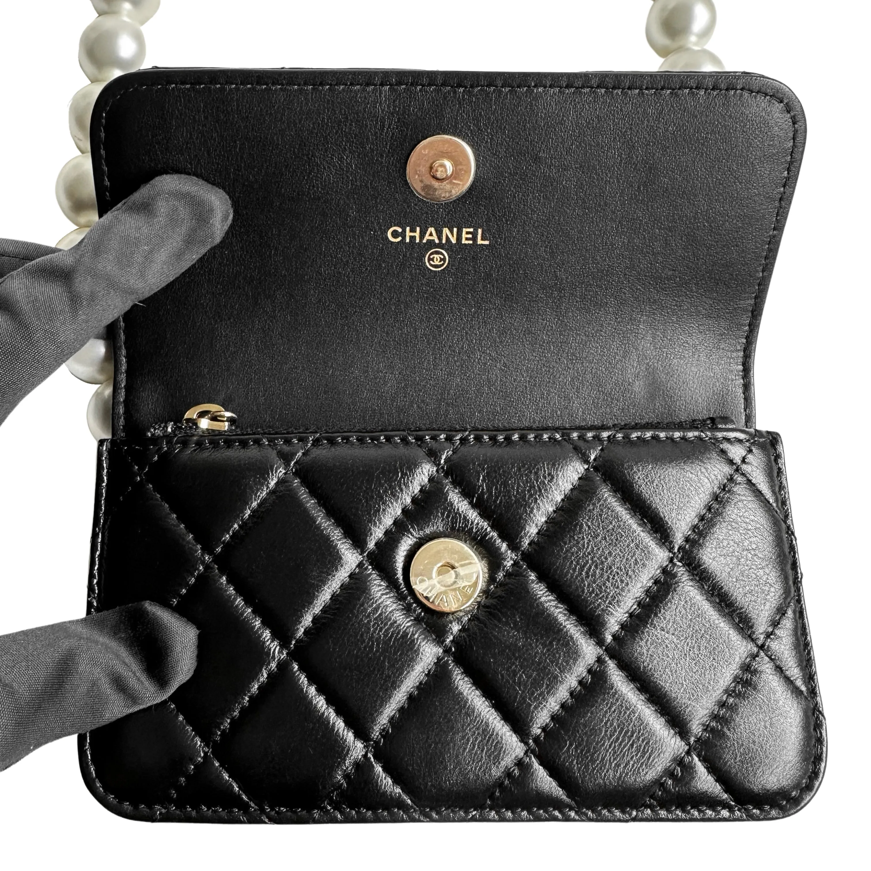 21C Mini Wallet On Chain WOC with Pearl Strap
