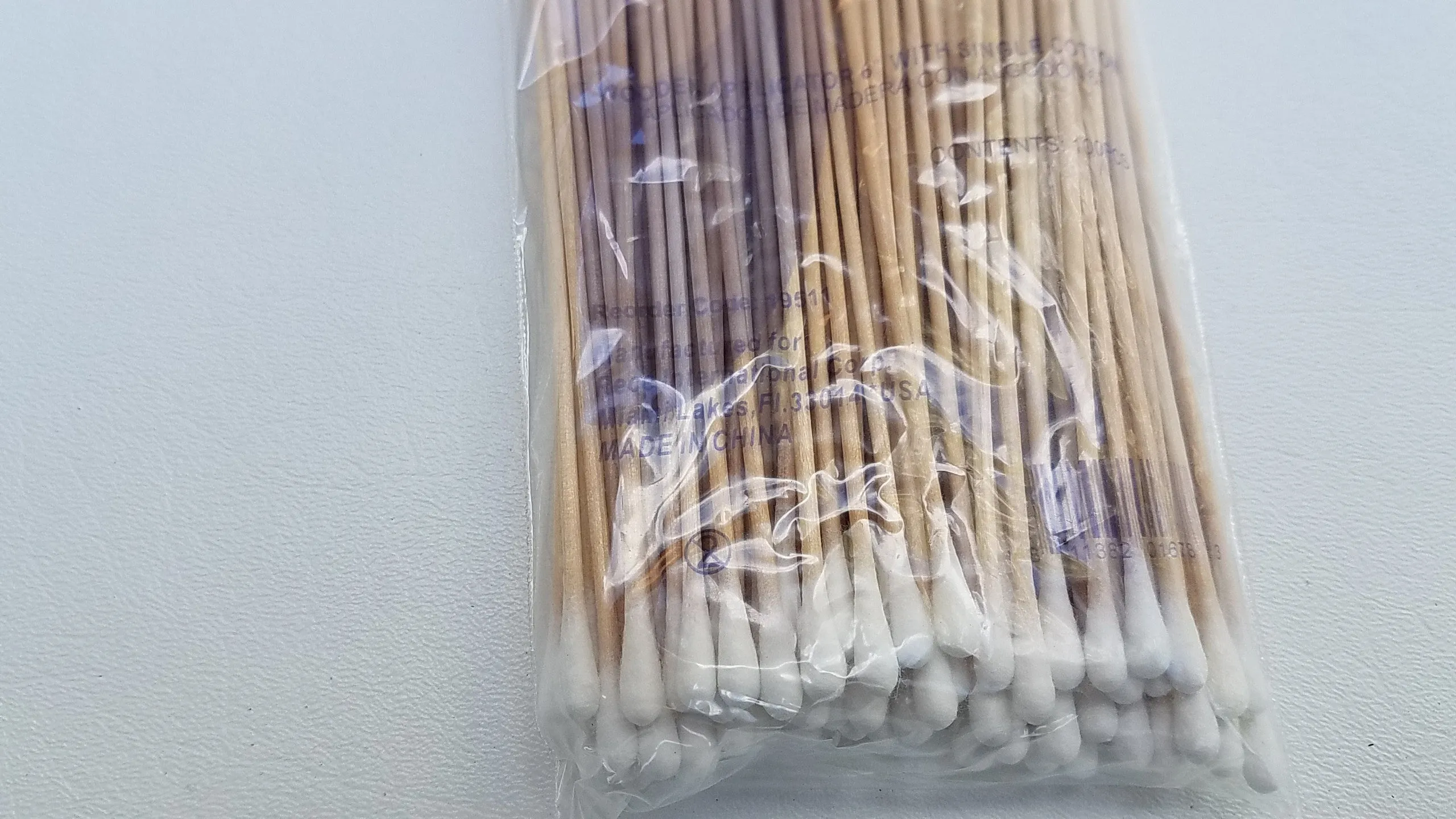 500 Cotton Swabs Applicator w/ Long Wood Handle Q-tip  6" Non Sterile 5 100/bag
