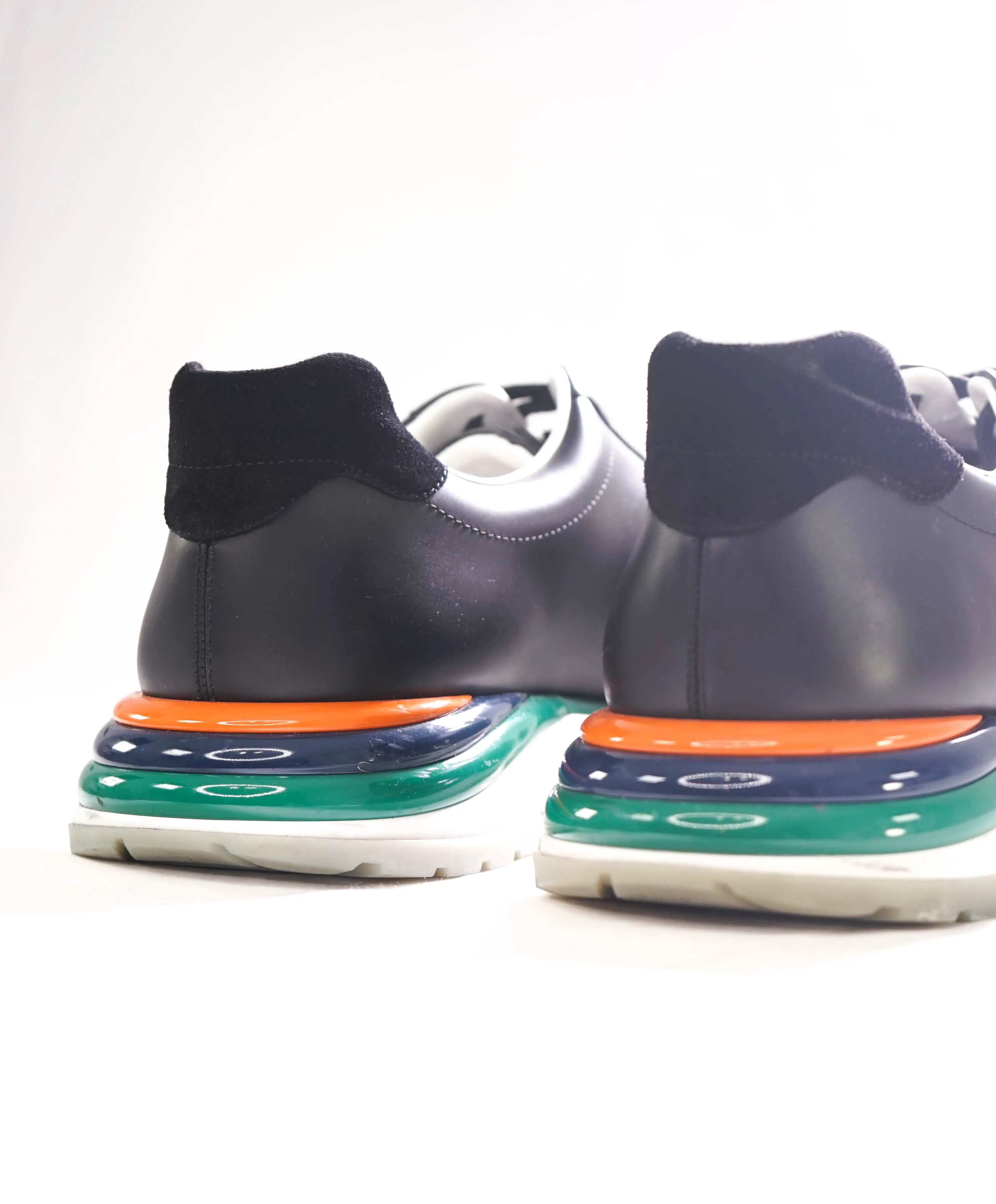 $995 SALVATORE FERRAGAMO - *GANCINI* Black/Multi-Colow Sneaker - 12 M US