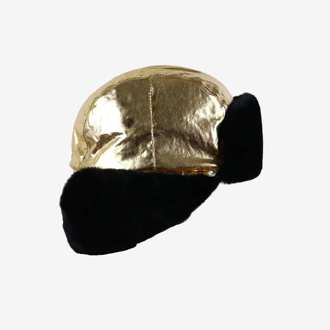 Adults Arctic Cub Trapper Hat: Gold