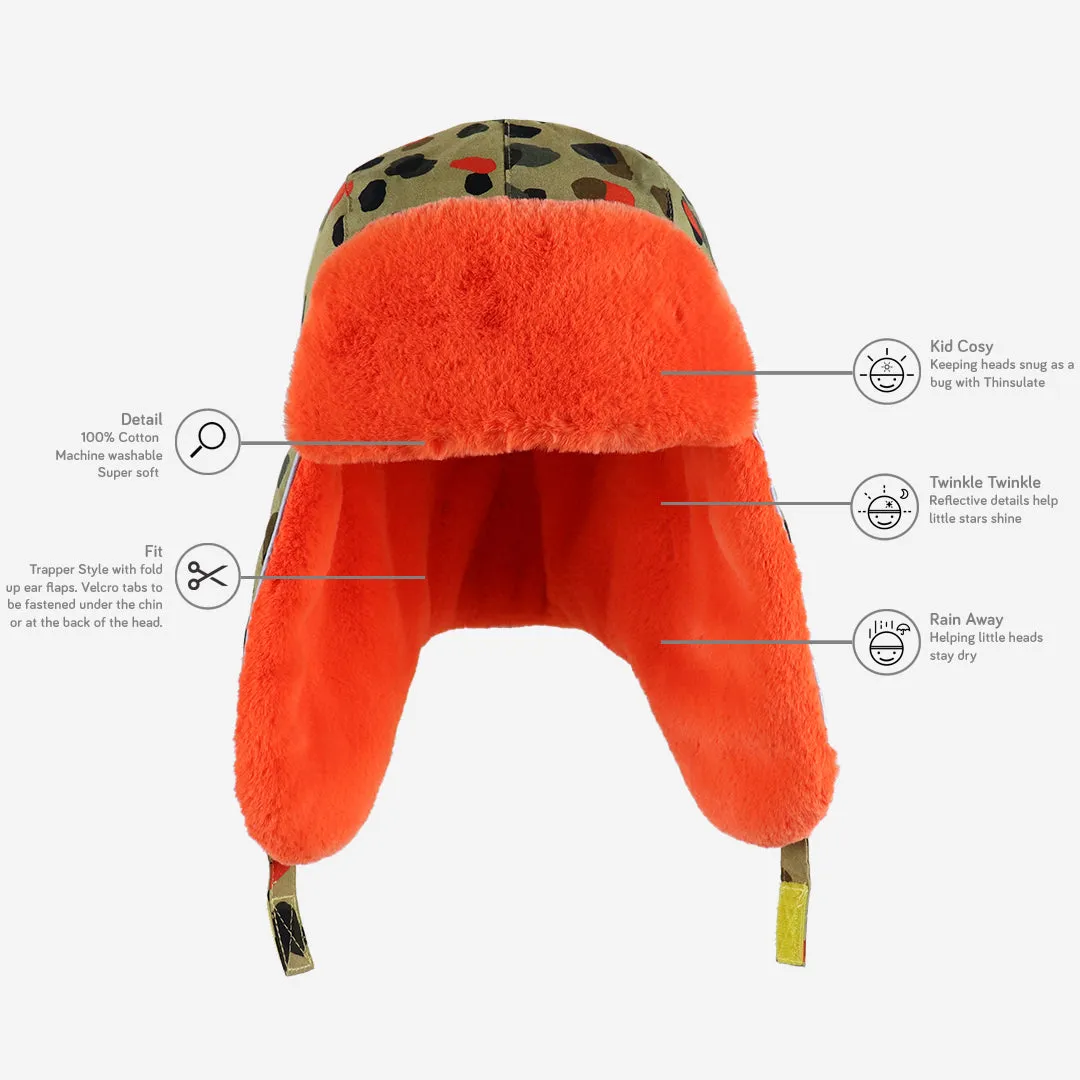 Adults Arctic Cub Trapper Hat: Leopard Neutral