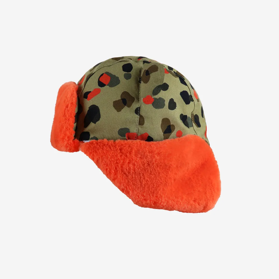 Adults Arctic Cub Trapper Hat: Leopard Neutral
