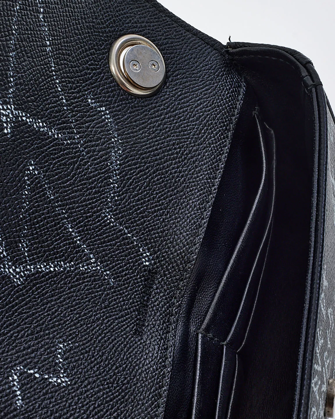 Balenciaga Black Leather Graffiti BB Chain Bag