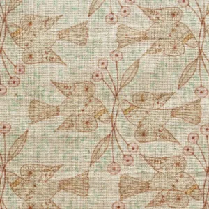 Bird Linen/Cotton Canvas, Brown
