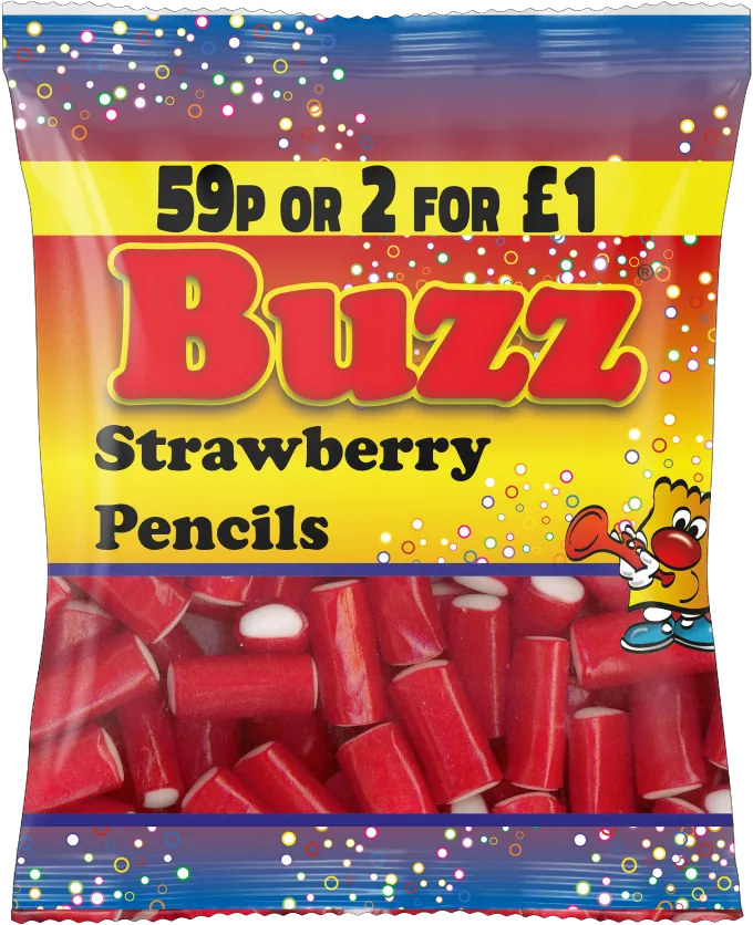 Buzz Sweets Mini Strawberry Pencils | Kids Bags