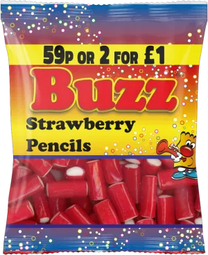 Buzz Sweets Mini Strawberry Pencils | Kids Bags