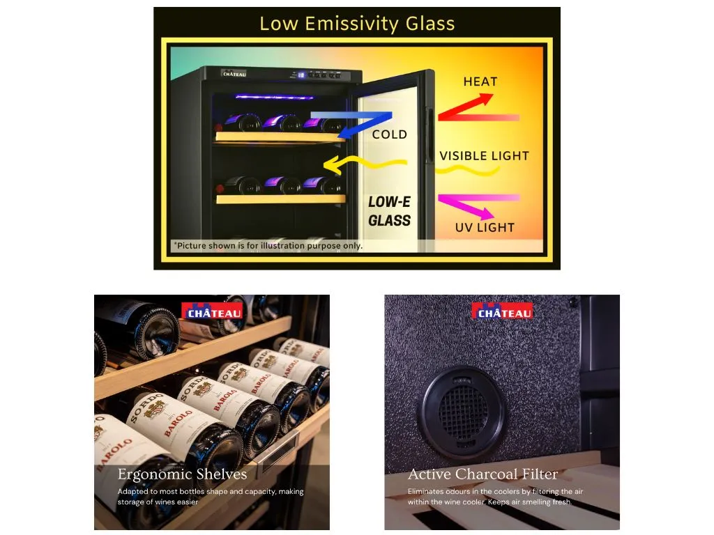 Chateau Dual Temperature Wine Cooler (171 Bottles), CW1700ED AT