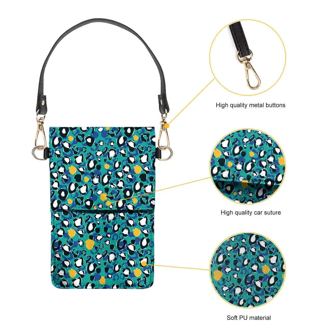 Christianartbag Phone Bag, Bible Daily Affirmations Personalized Phone Bag, Personalized Phone Bag, Leather Phone Bags, Phone Bags Crossbody, CABPB01210823.