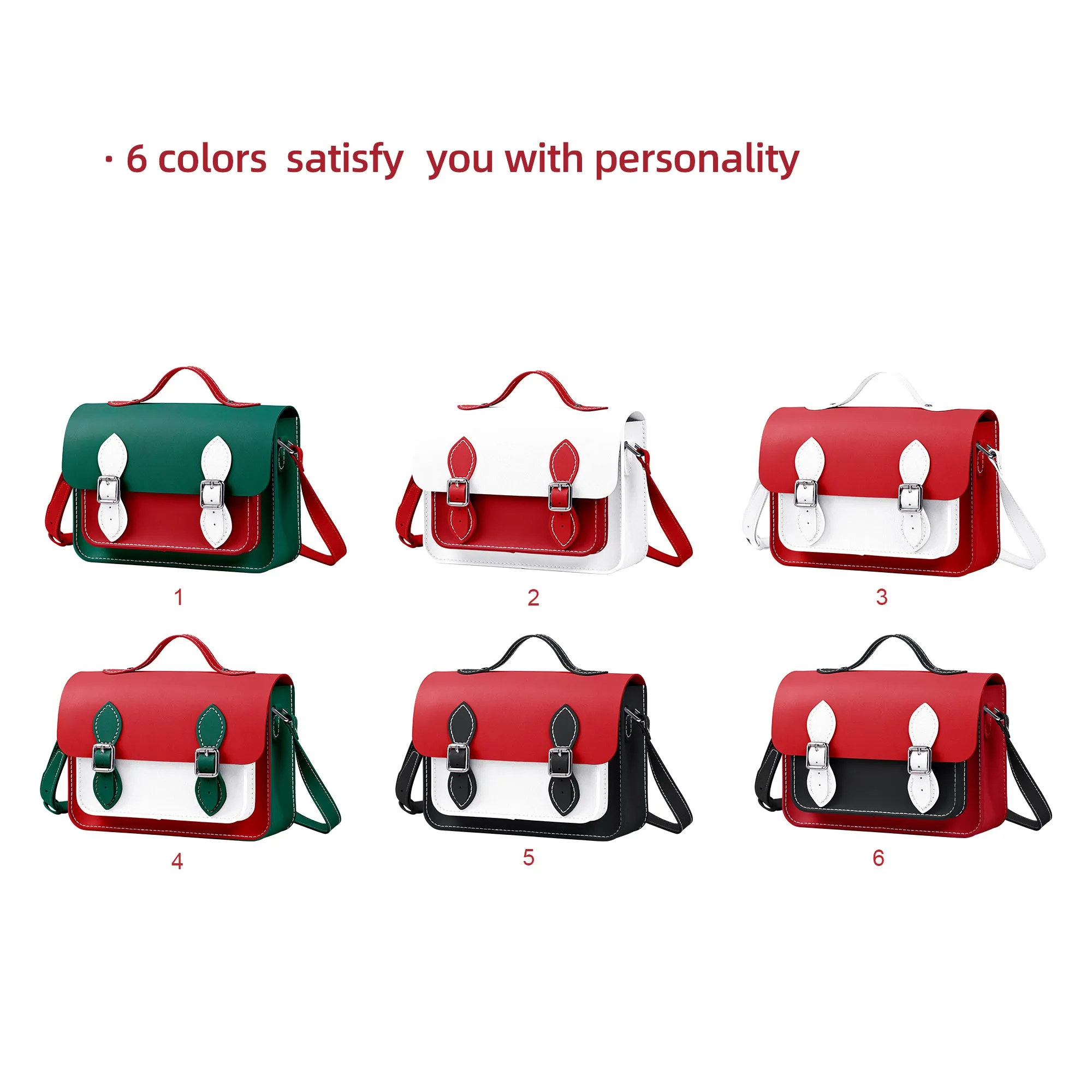 Christmas Colorblock Large Cambridge Leather Bag Kit