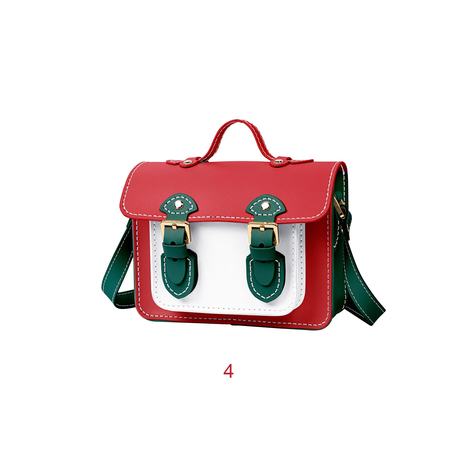 Christmas Colorblock Small Cambridge Leather Bag Kit