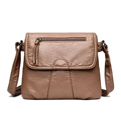 CmetNi Black Small Women Messenger Bag