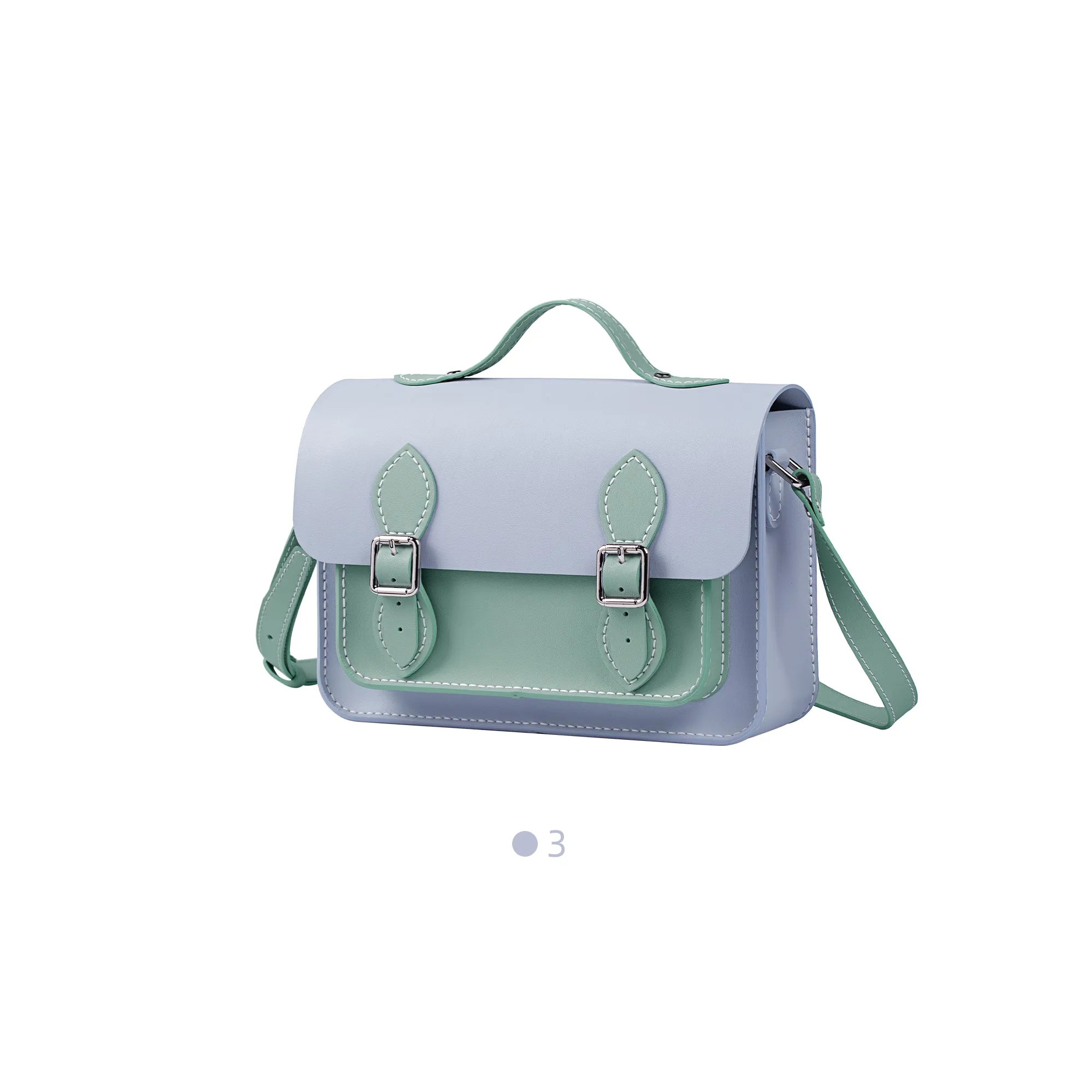 Colorblock Leather Cambridge Bag Kit-Large Size