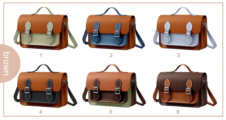 Colorblock Leather Cambridge Bag Kit-Large Size