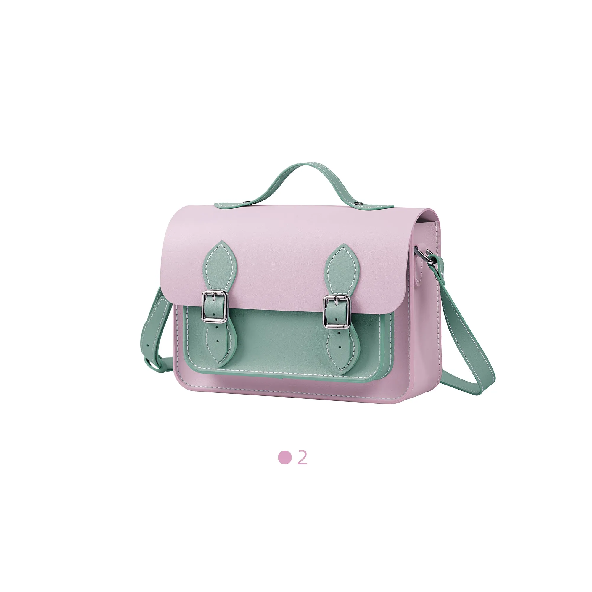 Colorblock Leather Cambridge Bag Kit-Large Size
