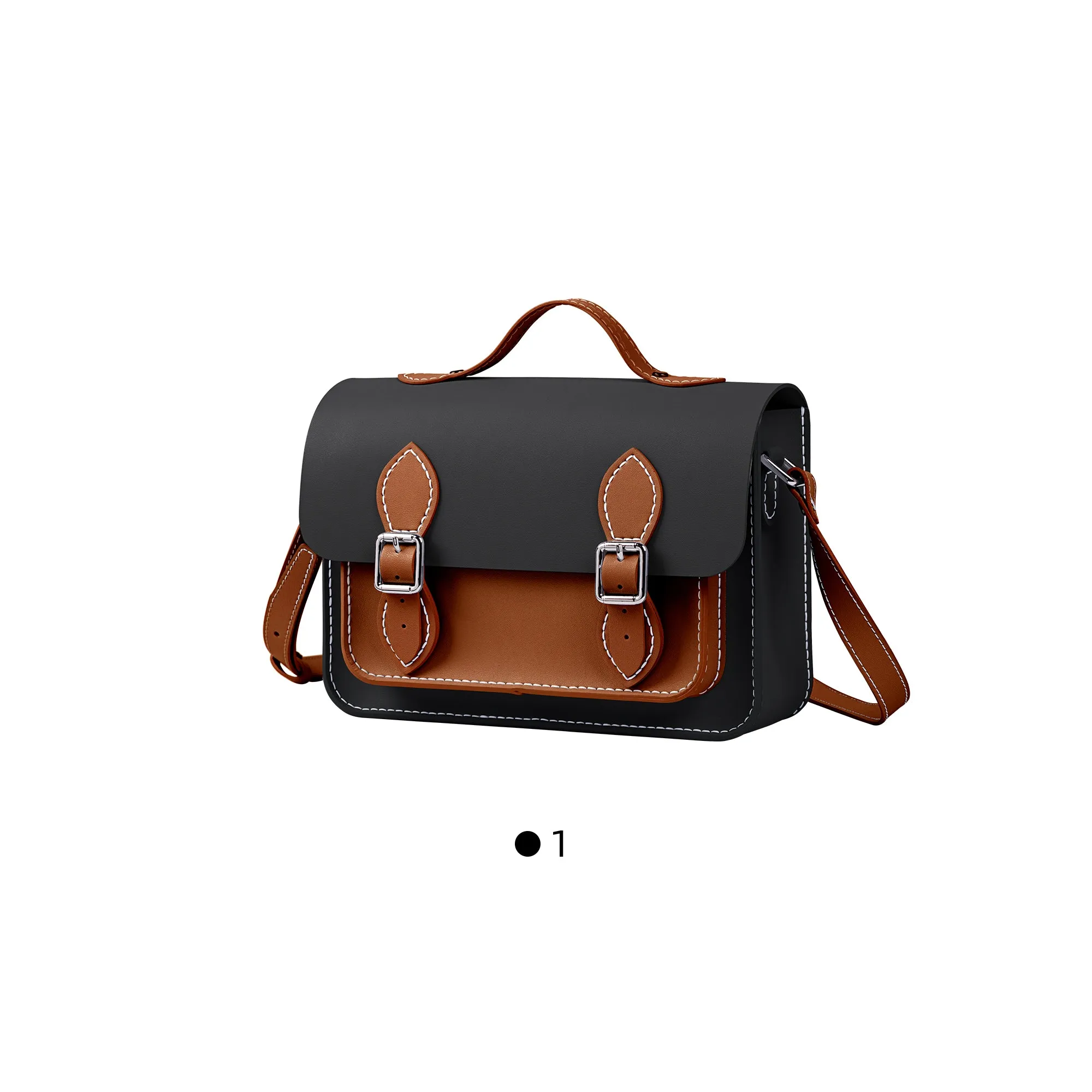 Colorblock Leather Cambridge Bag Kit-Large Size