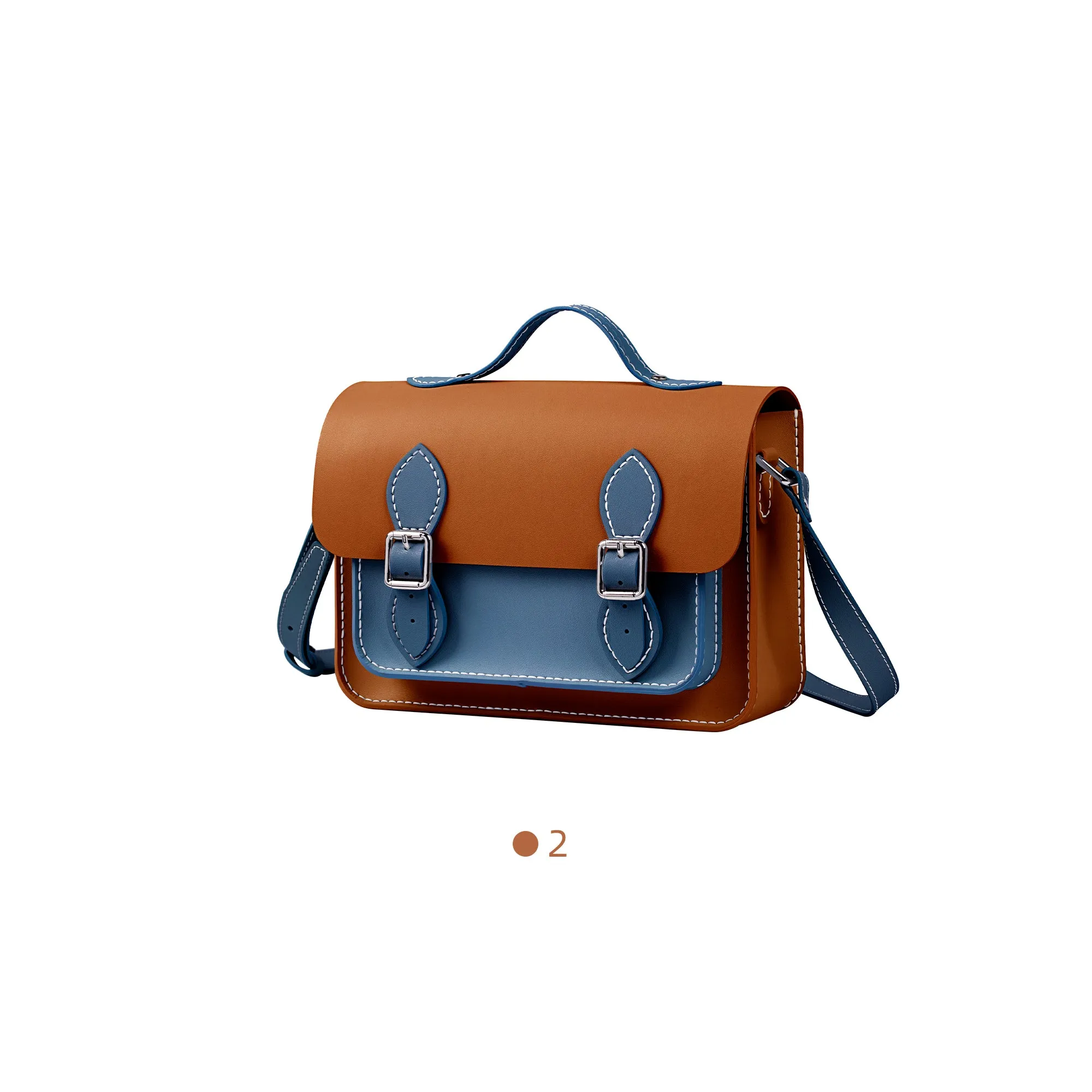 Colorblock Leather Cambridge Bag Kit-Large Size