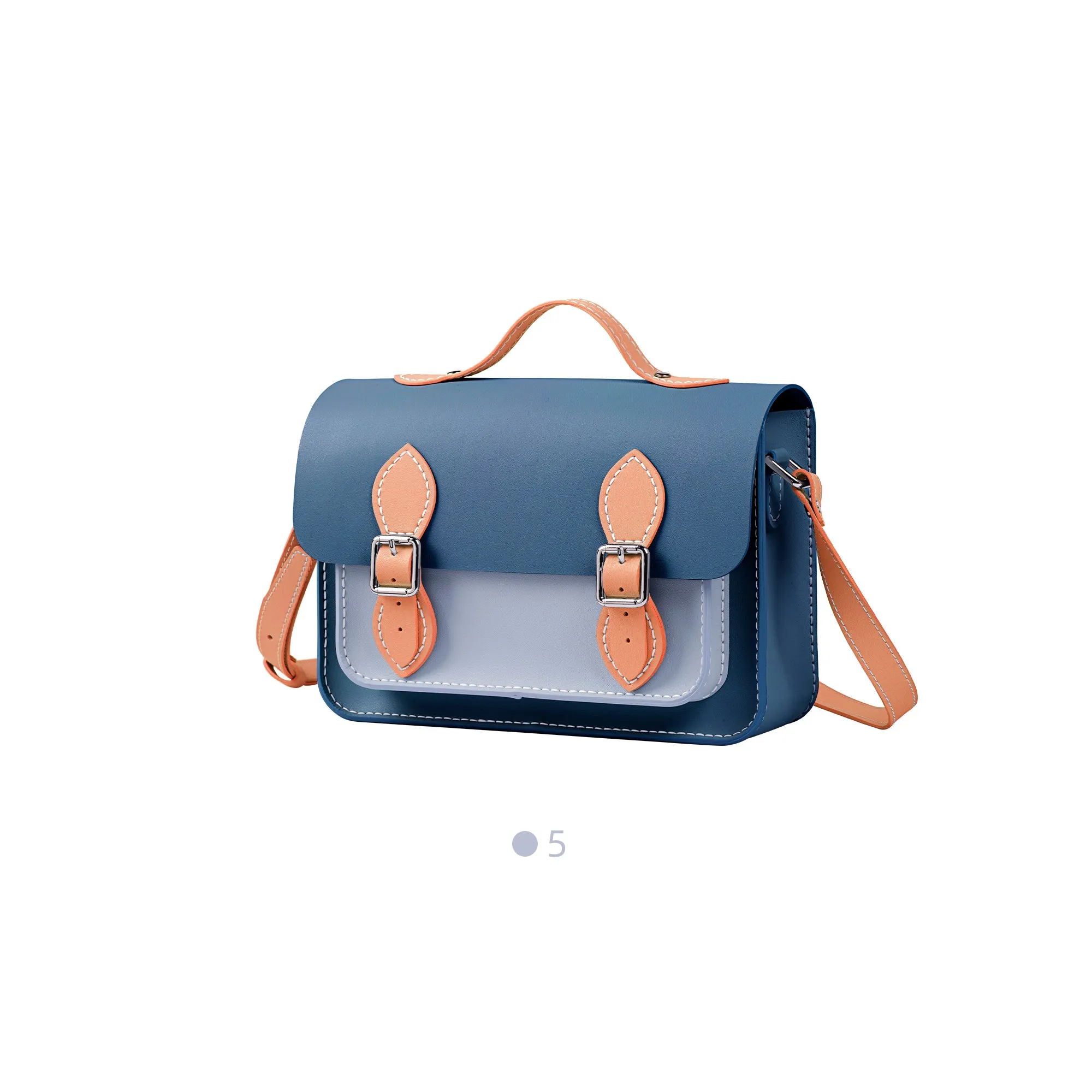 Colorblock Leather Cambridge Bag Kit-Large Size