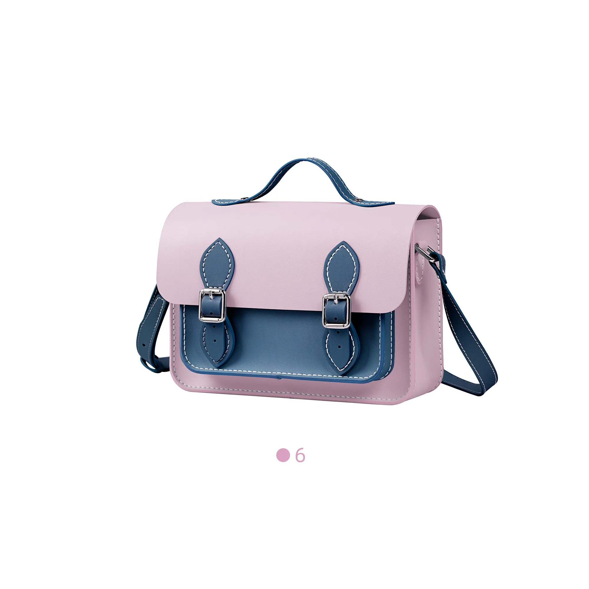 Colorblock Leather Cambridge Bag Kit-Large Size