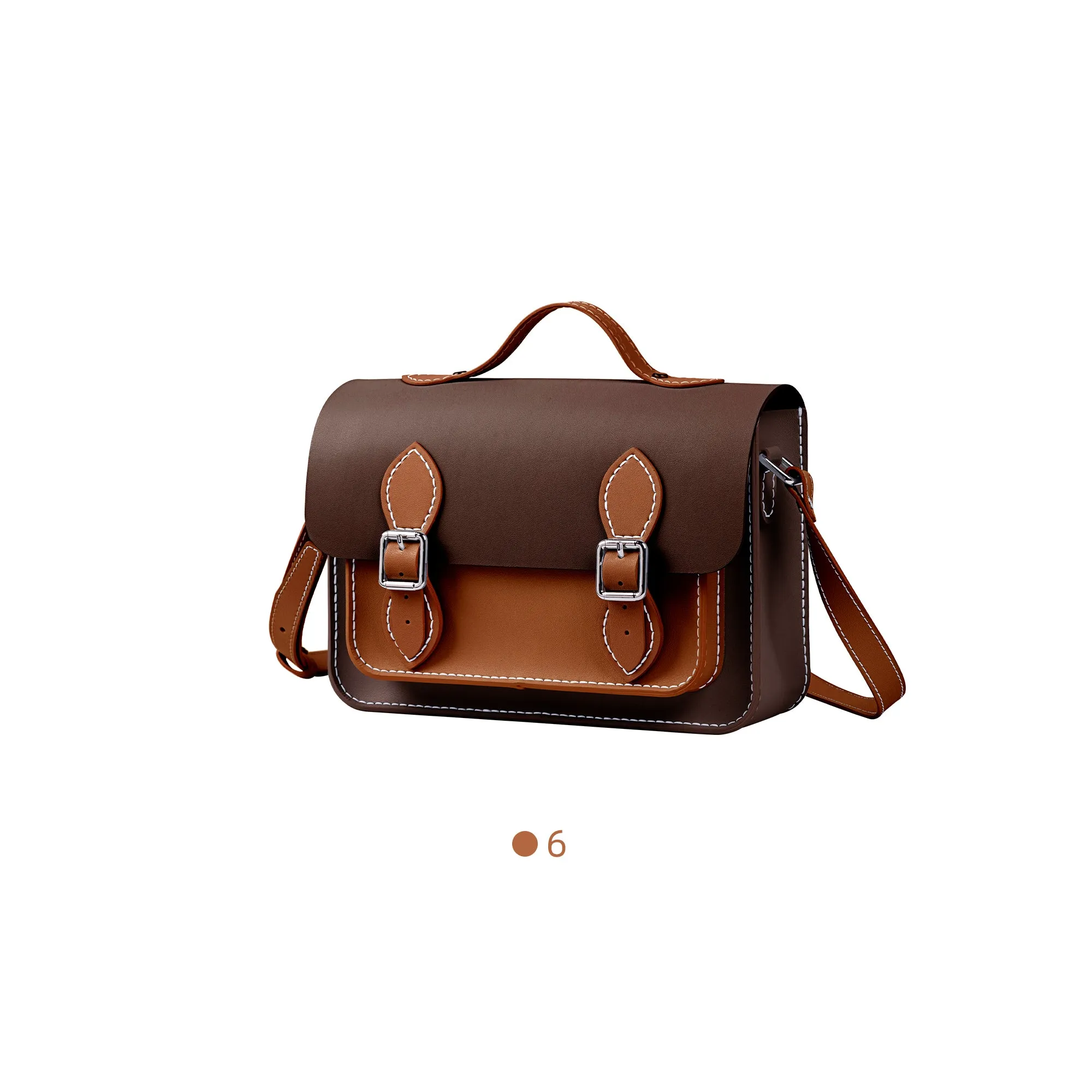 Colorblock Leather Cambridge Bag Kit-Large Size
