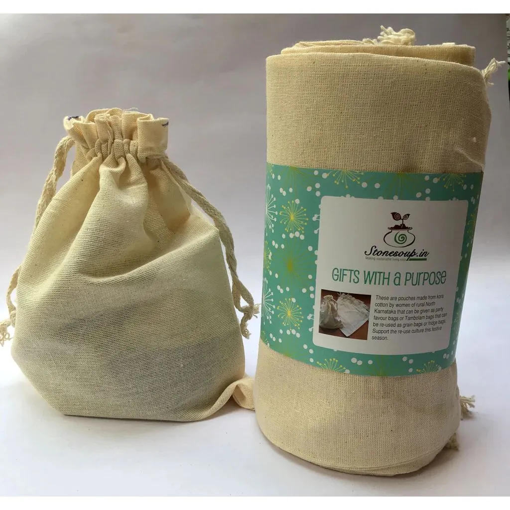 Cotton Drawstring Potli Bags