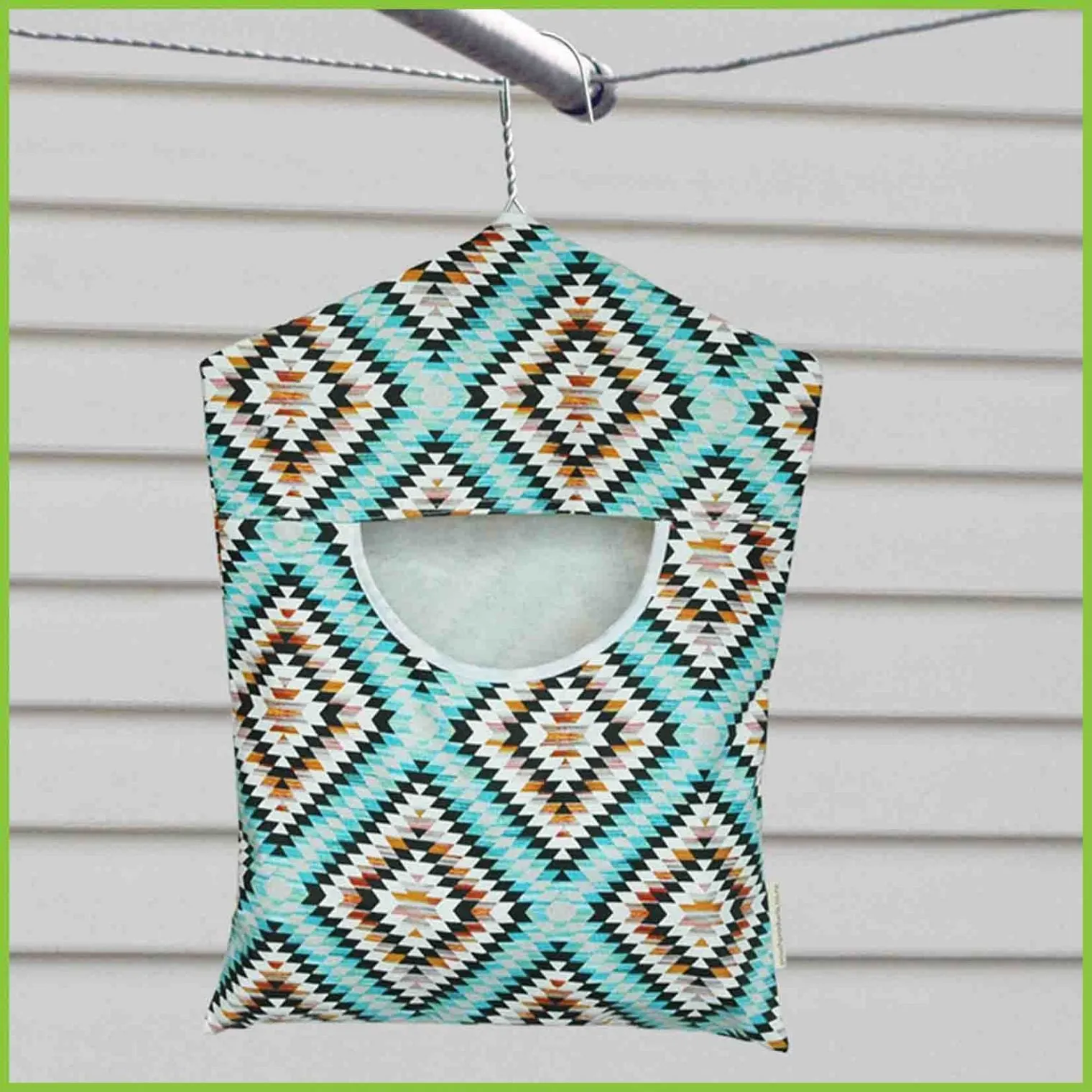 Cotton Peg Bag - Aztec