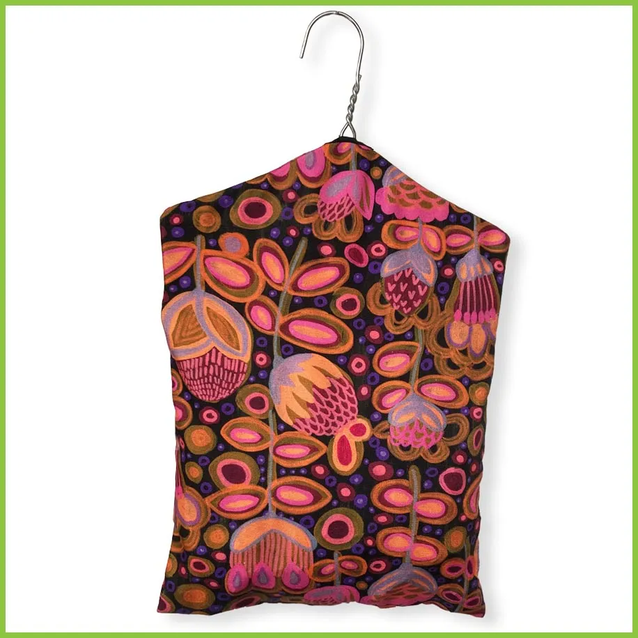 Cotton Peg Bag - Painted Flowers