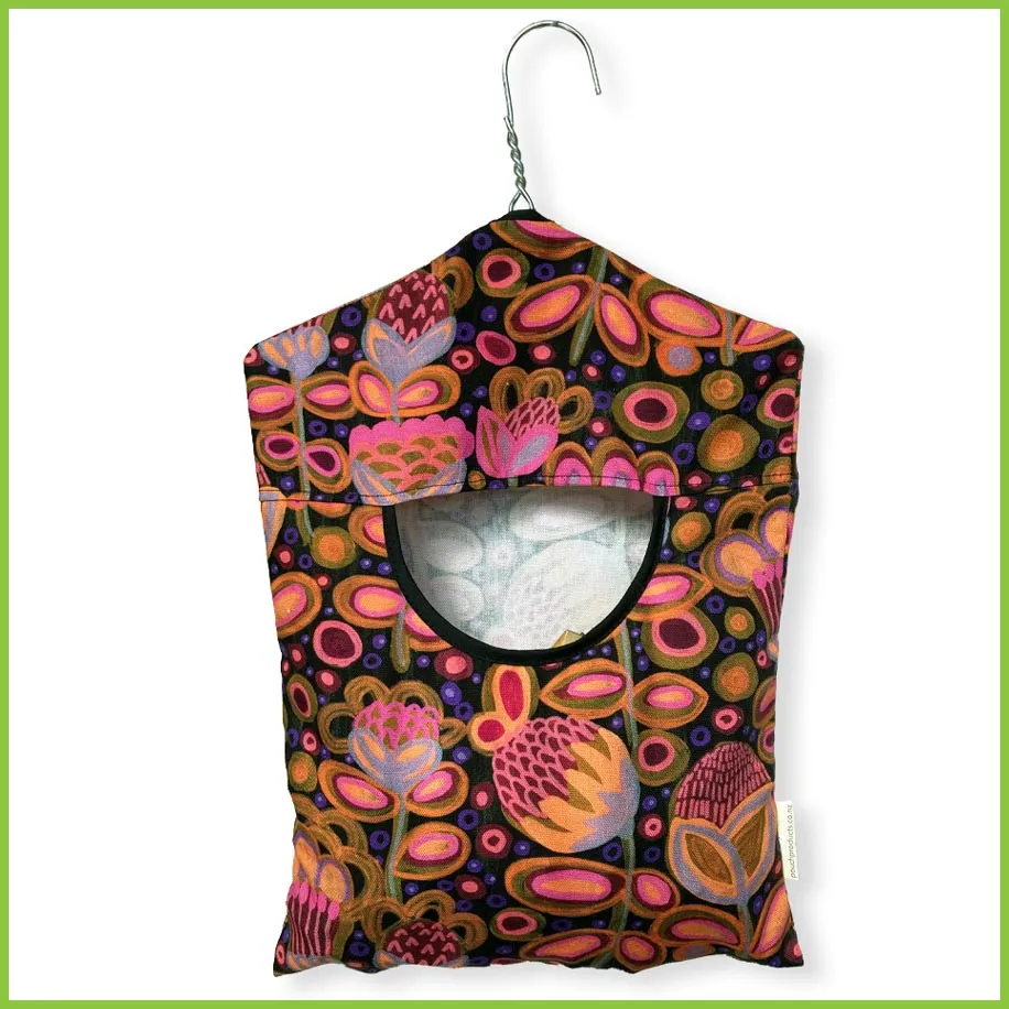 Cotton Peg Bag - Painted Flowers