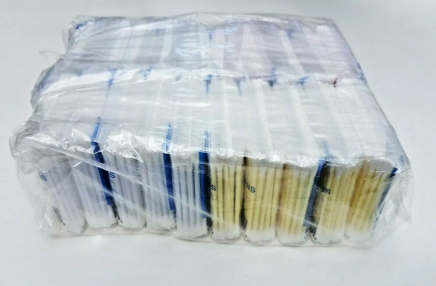Cotton Swabs Double Q Tip 3” Plastic Pink Blue Yellow White 500 each Total 2000