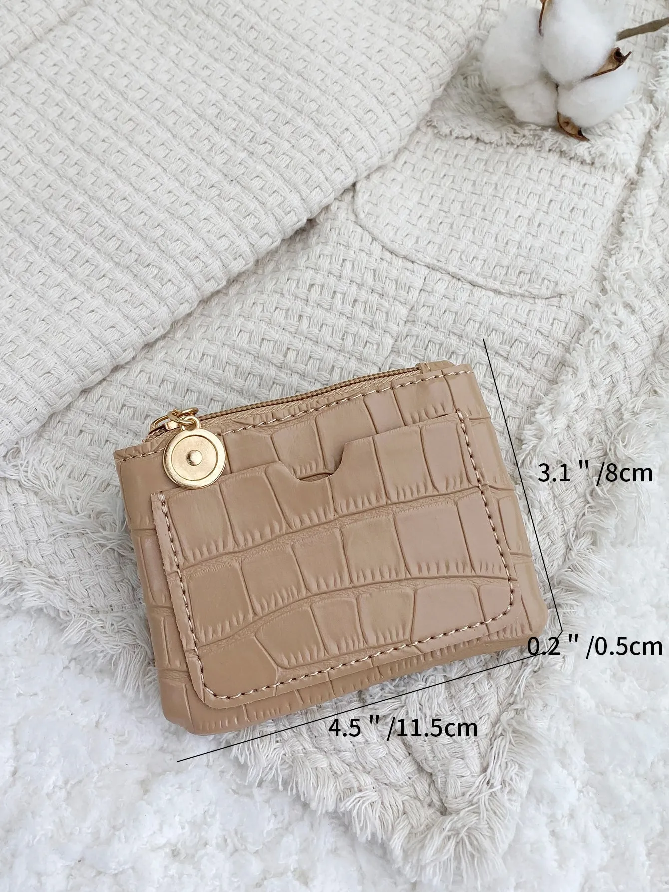 Crocodile Embossed Coin Purse