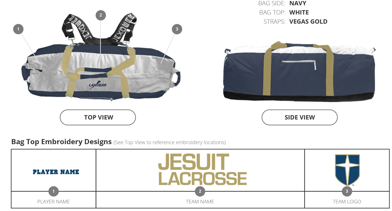 Dallas Jesuit Factory Custom Mega Duffel