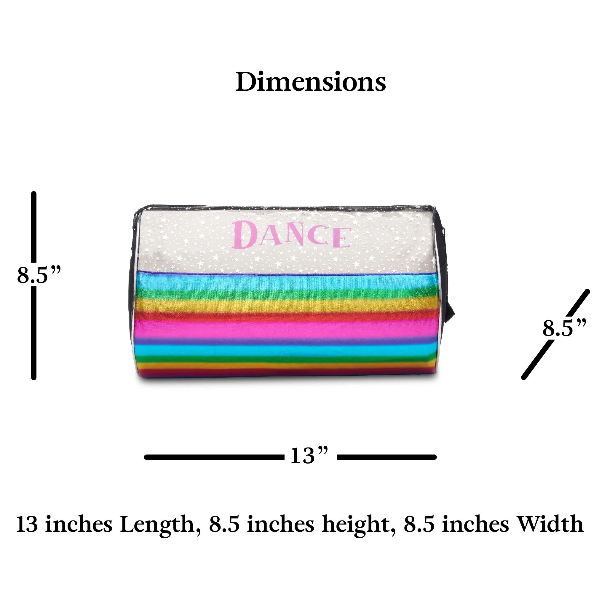 Dance Rainbow Shimmer Duffel Bag (13")
