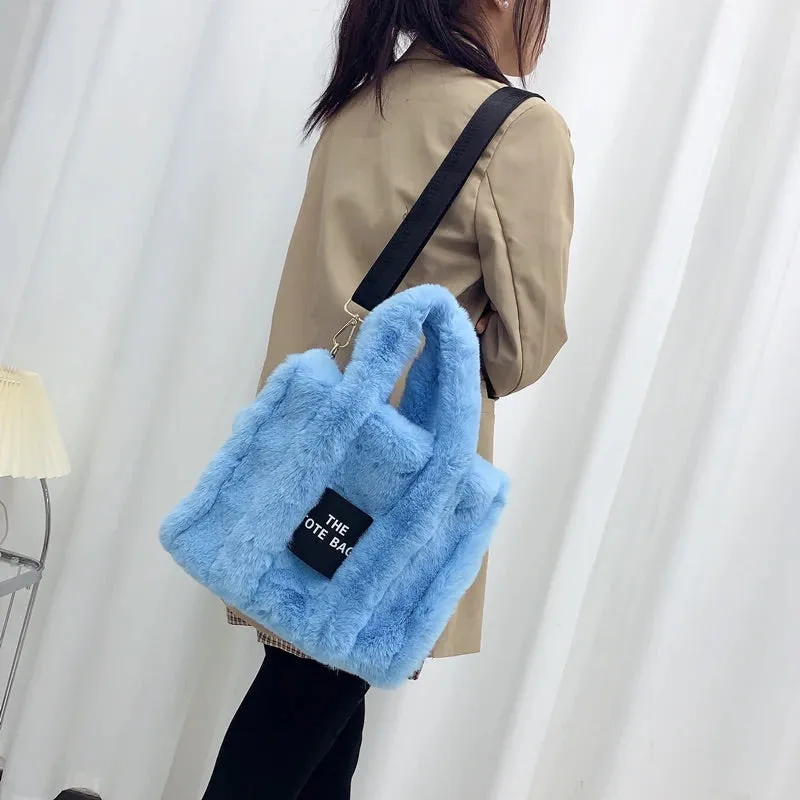 Designer Faux Fur Tote Bag