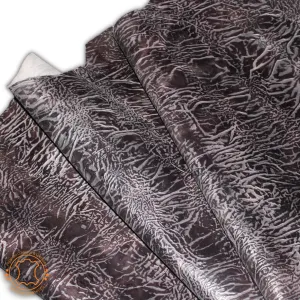 Embossed Leather ELEPHANT  Brown Pull Up: Leather 3 .5- 4.0 oz. | 1.4 - 1.6 mm - Leather for Projects - Leathercraft