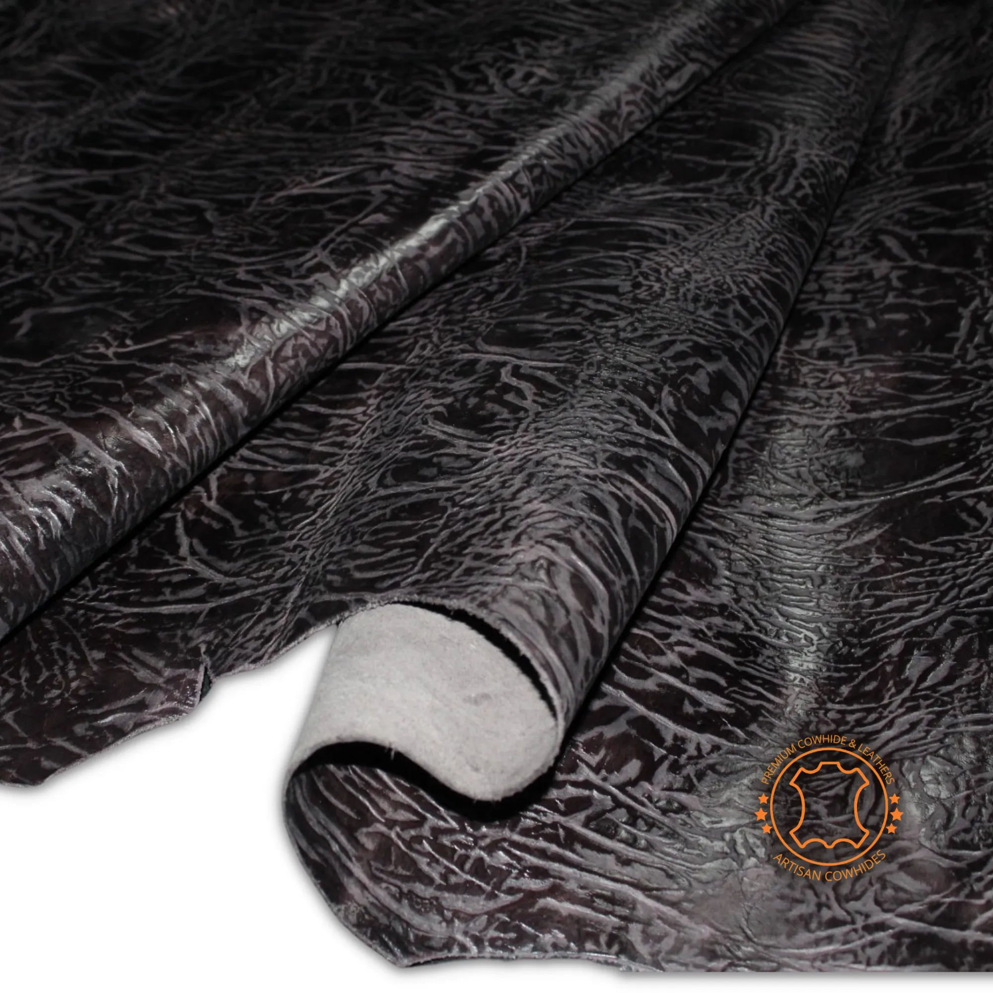 Embossed Leather ELEPHANT  Brown Pull Up: Leather 3 .5- 4.0 oz. | 1.4 - 1.6 mm - Leather for Projects - Leathercraft