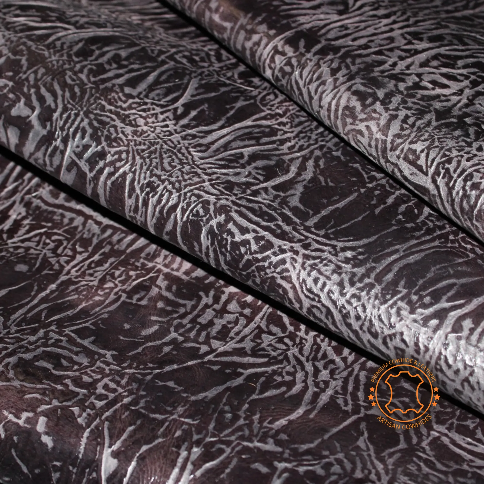Embossed Leather ELEPHANT  Brown Pull Up: Leather 3 .5- 4.0 oz. | 1.4 - 1.6 mm - Leather for Projects - Leathercraft