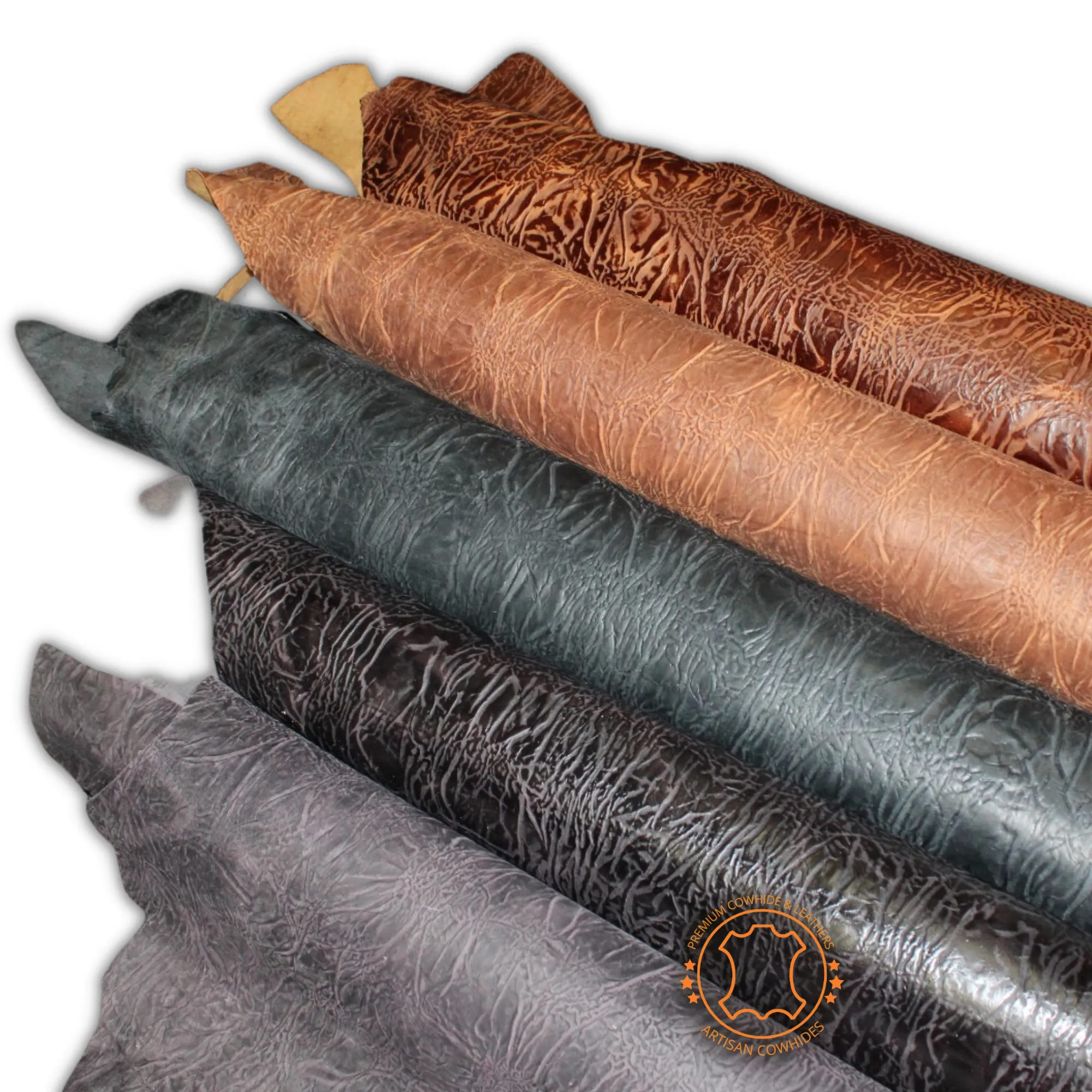 Embossed Leather ELEPHANT  Brown Pull Up: Leather 3 .5- 4.0 oz. | 1.4 - 1.6 mm - Leather for Projects - Leathercraft