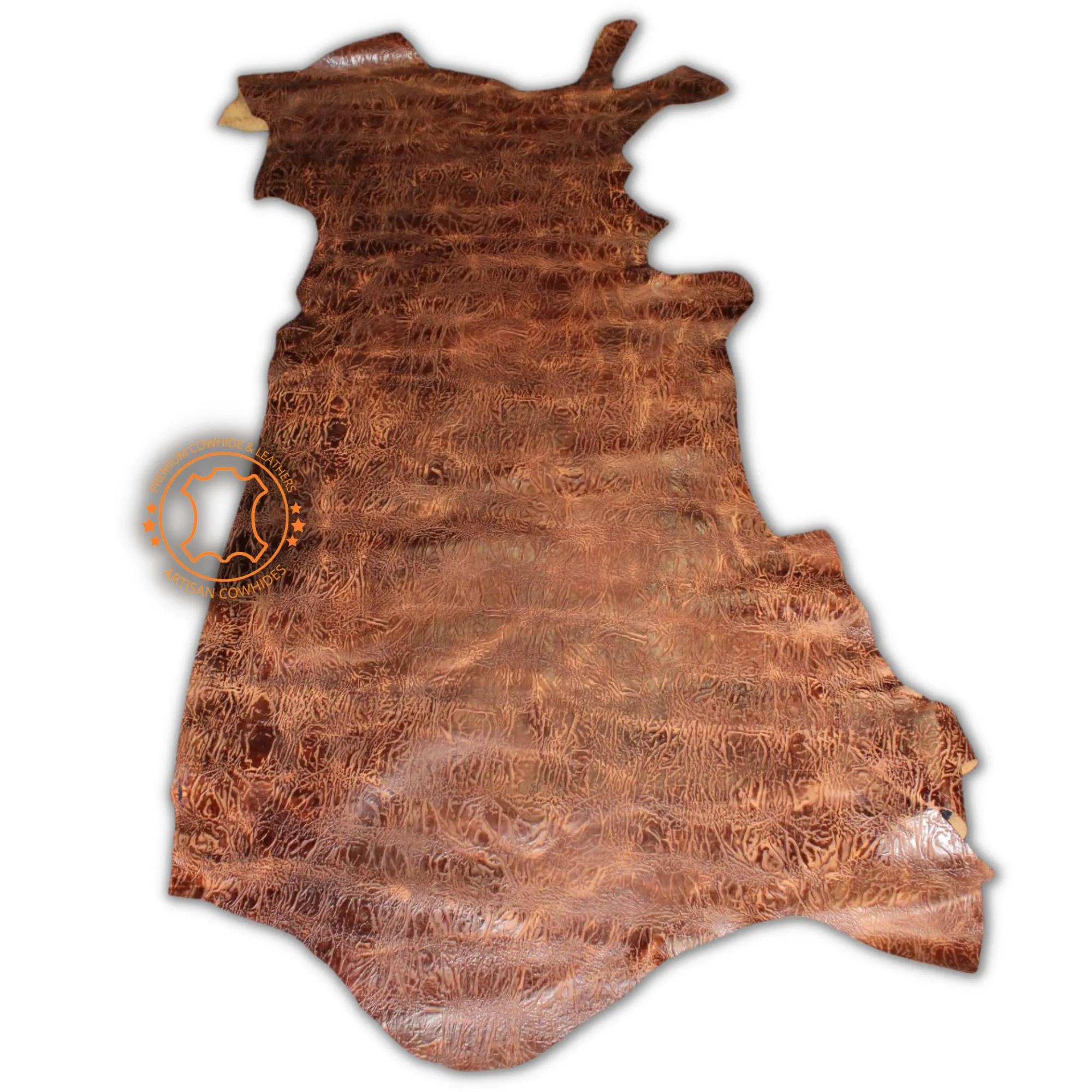 Embossed Leather ELEPHANT  Tan Brown Pull Up: Leather 3 .5- 4.0 oz. | 1.4 - 1.6 mm - Leather for Projects - Leathercraft