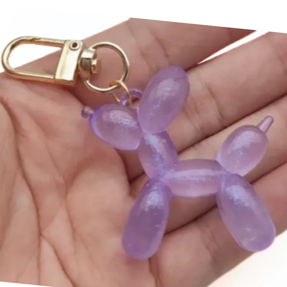 FAMOUS BALLOON DOG ART SCULPTURE GLOW IN THE DARK KEYCHAINS