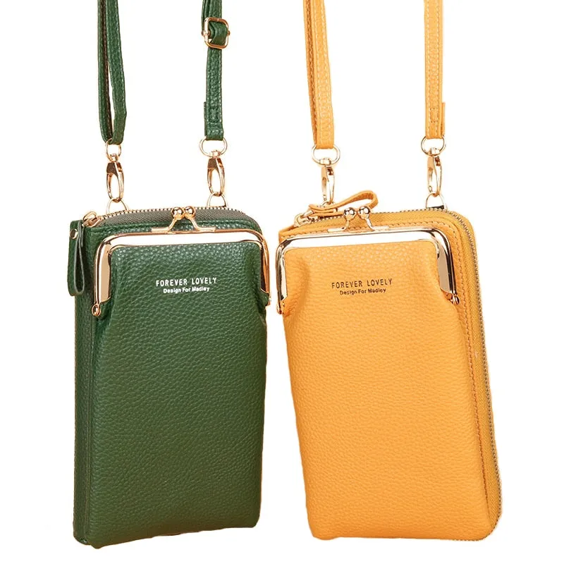 Fashionable Small Cross-body Bag for Women Mini Faux Leather Shoulder Messenger Phone Bag