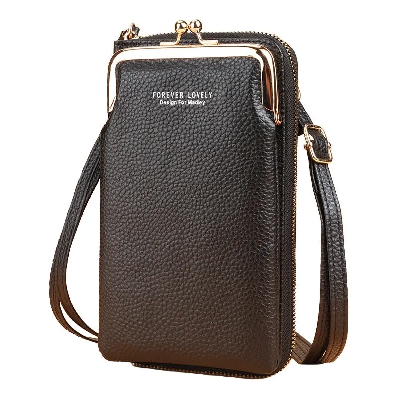Fashionable Small Cross-body Bag for Women Mini Faux Leather Shoulder Messenger Phone Bag