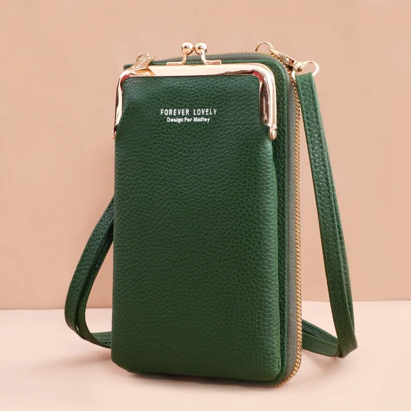 Fashionable Small Cross-body Bag for Women Mini Faux Leather Shoulder Messenger Phone Bag