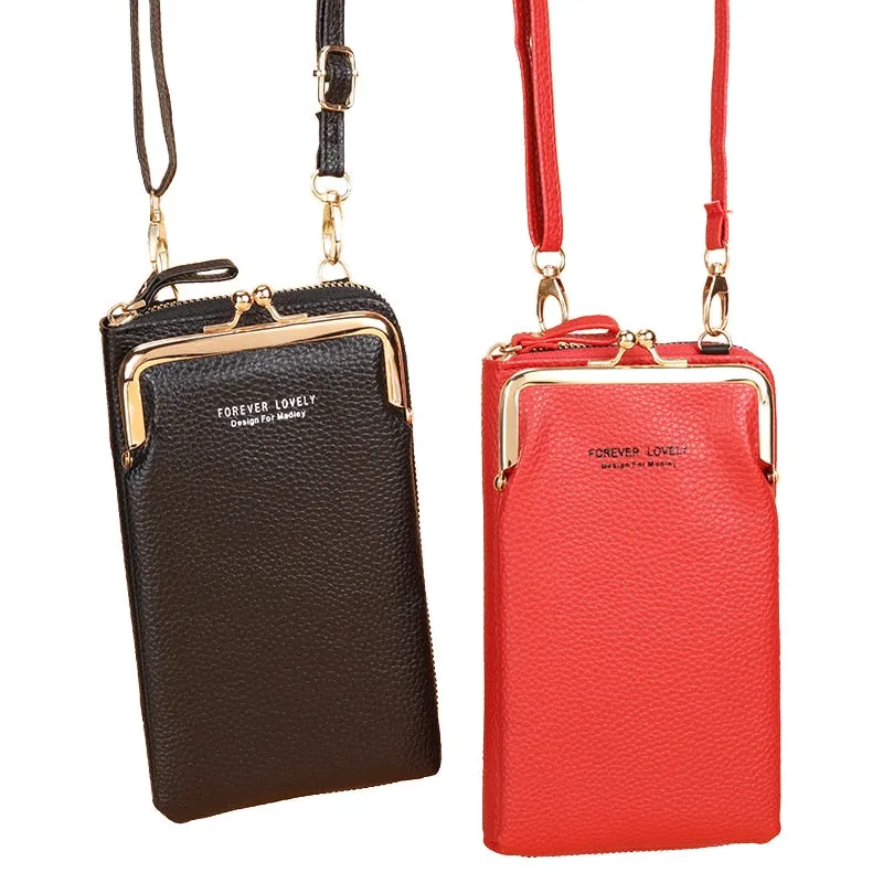 Fashionable Small Cross-body Bag for Women Mini Faux Leather Shoulder Messenger Phone Bag