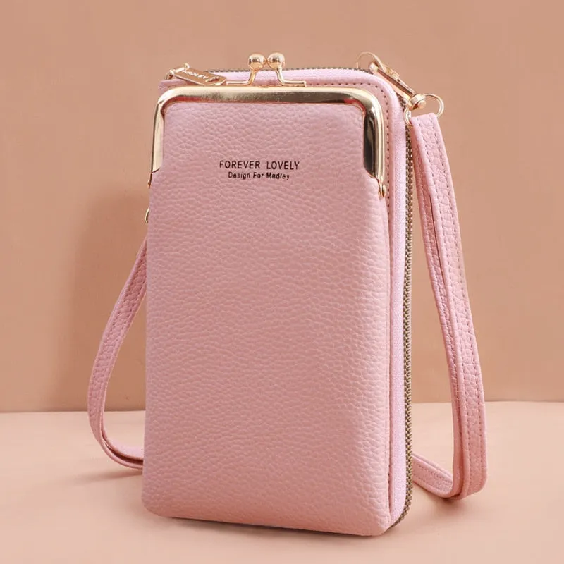 Fashionable Small Cross-body Bag for Women Mini Faux Leather Shoulder Messenger Phone Bag
