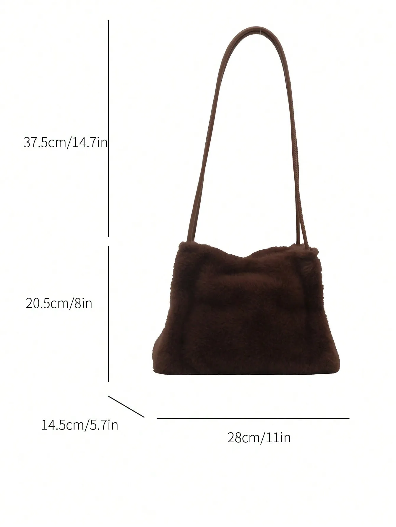 Faux Fur Shoulder Bag with Nylon Lining- FD ⚡