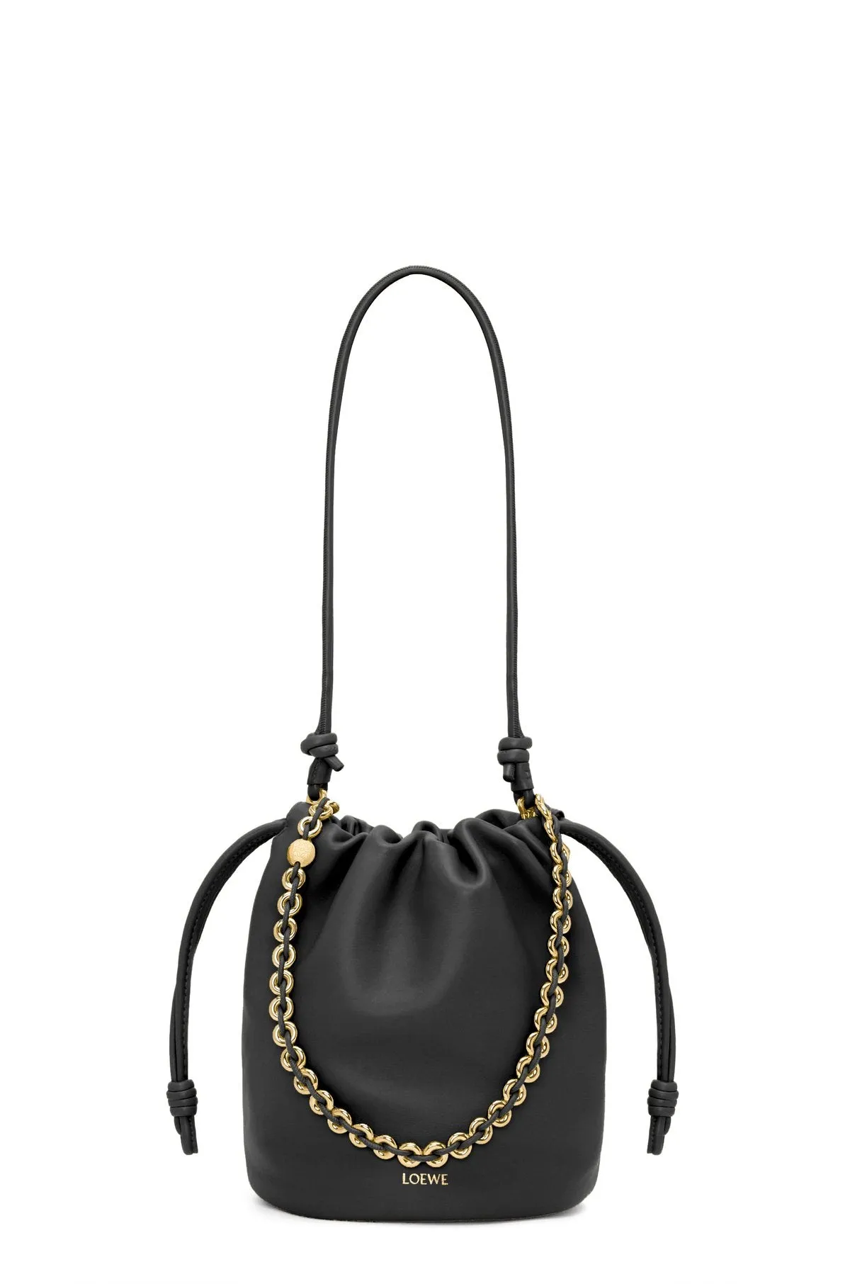 Flamenco Purse Bucket Bag In Mellow Nappa Lambskin